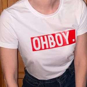 Y brand ‘OHBOY.’ T-shirt